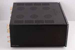 Left side view of a used Advanced Paris X-i1100 Integrated Amplifier in a Black finish