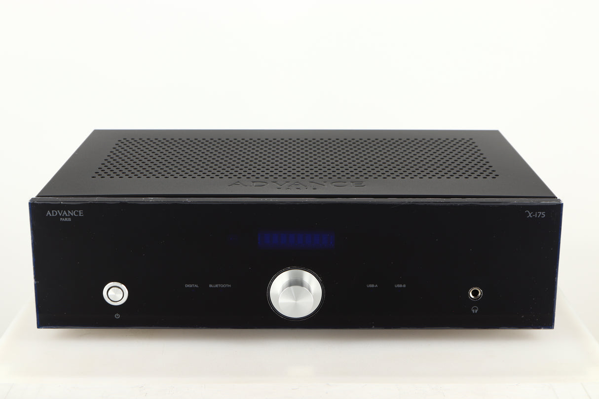 Front view of a used Advanced Paris X-i75 Integrated Amplifier in a black finish