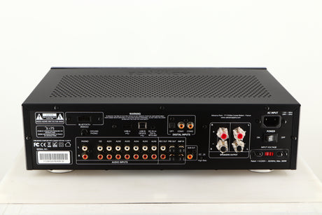 Rear view of a used Advanced Paris X-i75 Integrated Amplifier in a black finish