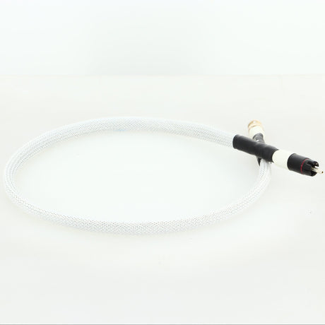 Left side view of a used AF Audio Silver Digital Interconnect Cable RCA-BNC 0.75m in a white finish