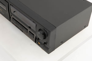 Front right corner view of a used Aiwa AD-F460 Cassette Deck