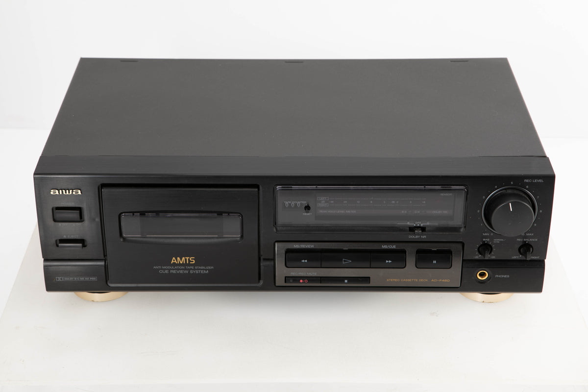 Front view of a used Aiwa AD-F460 Cassette Deck