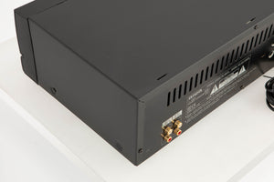 Rear left corner view of a used Aiwa AD-F460 Cassette Deck
