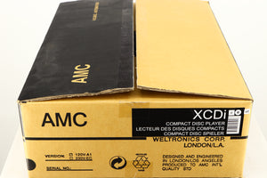Box for a used AMC XCDise-vt CD Player With MD5404us2 Tube Output in a black finish