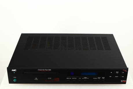 Top of a used AMC XCDise-vt CD Player With MD5404us2 Tube Output in a black finish