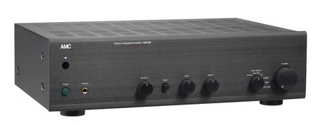 Front view of an AMC XIA100se Stereo Integrated Amplifier in a black finish
