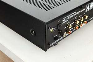 View of an Ex Demo AMC XIA50 Integrated Amplifier rear left corner