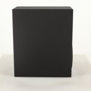 Left side view of a used Amphion Helium 410 Standmount Speaker in a black finish
