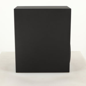 Left side view of a used Amphion Helium 410 Standmount Speaker in a black finish