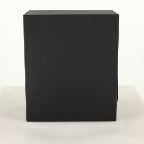 Left side view of a used Amphion Helium 410 Standmount Speaker in a black finish
