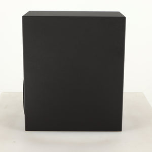 Right side view of a used Amphion Helium 410 Standmount Speaker in a black finish