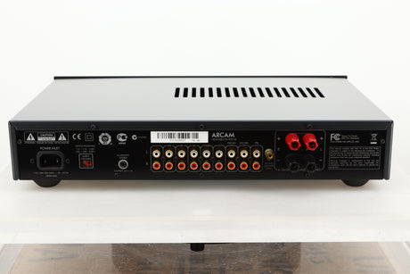 Rear view of a used Arcam A19 Integrated Amplifier in Black finish