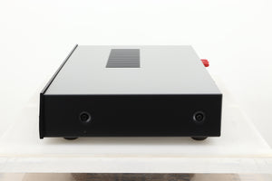 Side view of a used Arcam A19 Integrated Amplifier in Black finish