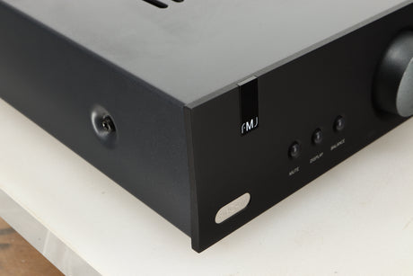 Front left corner view of a used Arcam A19 Integrated Amplifier