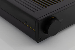 Front left corner view of a used Arcam A25 Radia Integrated Amplifier