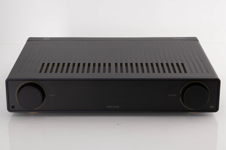 Front view of a used Arcam A5 Integrated Amplifier in a Black finish