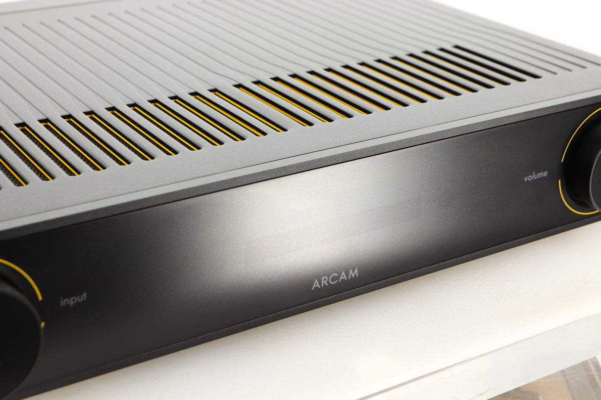 Close up view of a used Arcam A5+ Integrated Amplifier