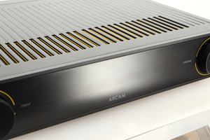 Close up view of a used Arcam A5+ Integrated Amplifier