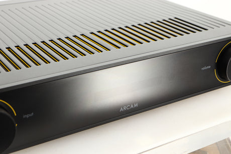 Close up view of a used Arcam A5+ Integrated Amplifier