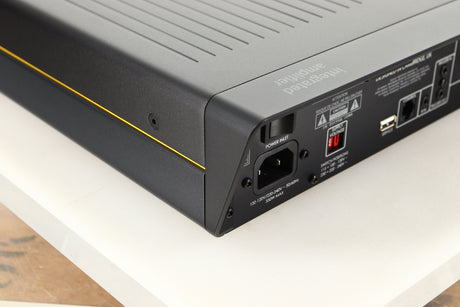 Rear left corner view of a used Arcam A5+ Integrated Amplifier