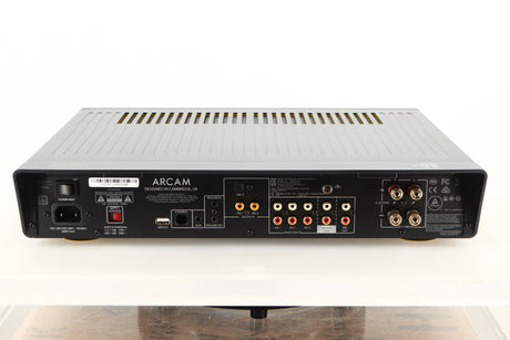 Rear view of a used Arcam A5+ Integrated Amplifier