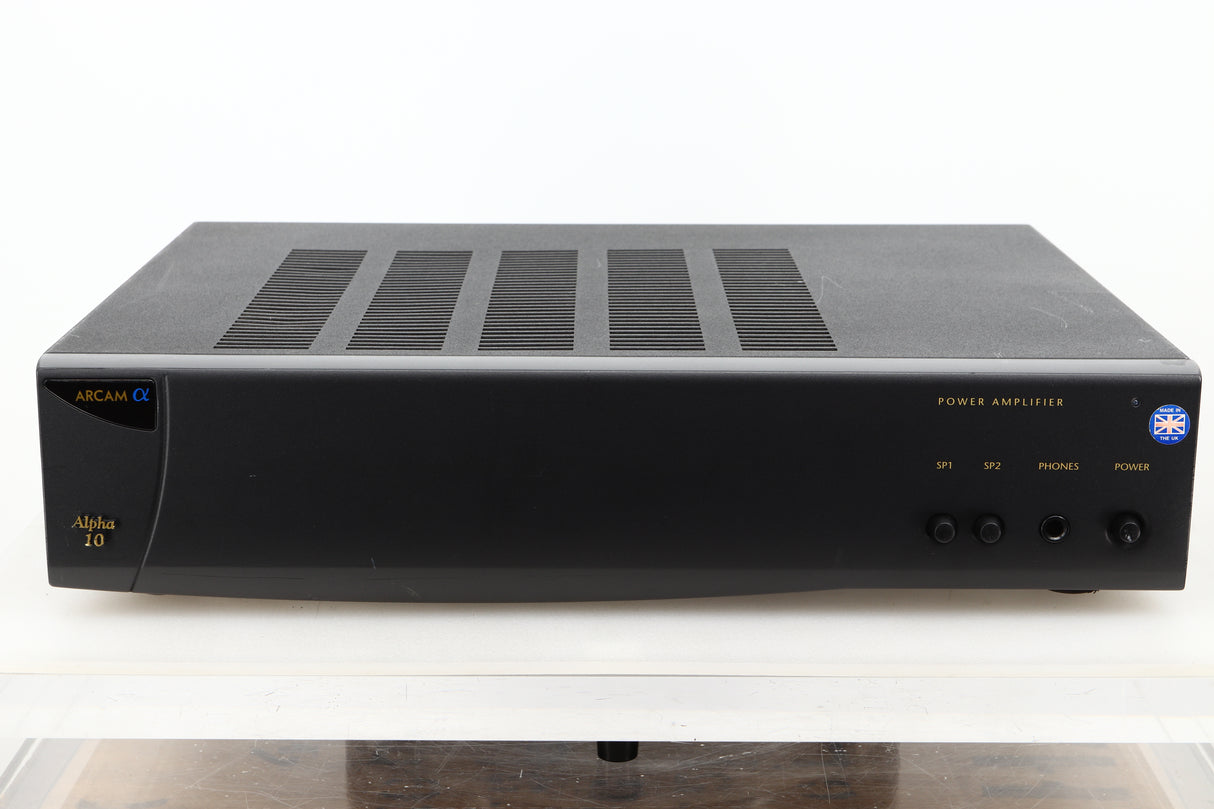 Front view of a used Arcam Alpha 10 Power Amplifier