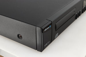 Front left corner of a used Arcam Alpha 5 Plus CD Player in a black finish