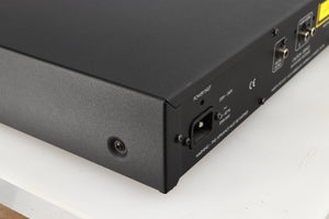 Rear right corner of a used Arcam Alpha 5 Plus CD Player in a black finish