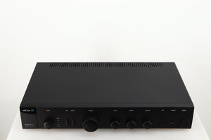 Top of a used Arcam Alpha 5 Plus Integrated Amplifier in a black finish