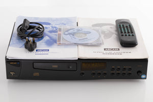 Front view of a used Arcam Alpha 9 CD Player with manuals, mains cable, and remote 