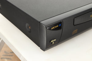 Front left corner view of a used Arcam Alpha 9 CD Player