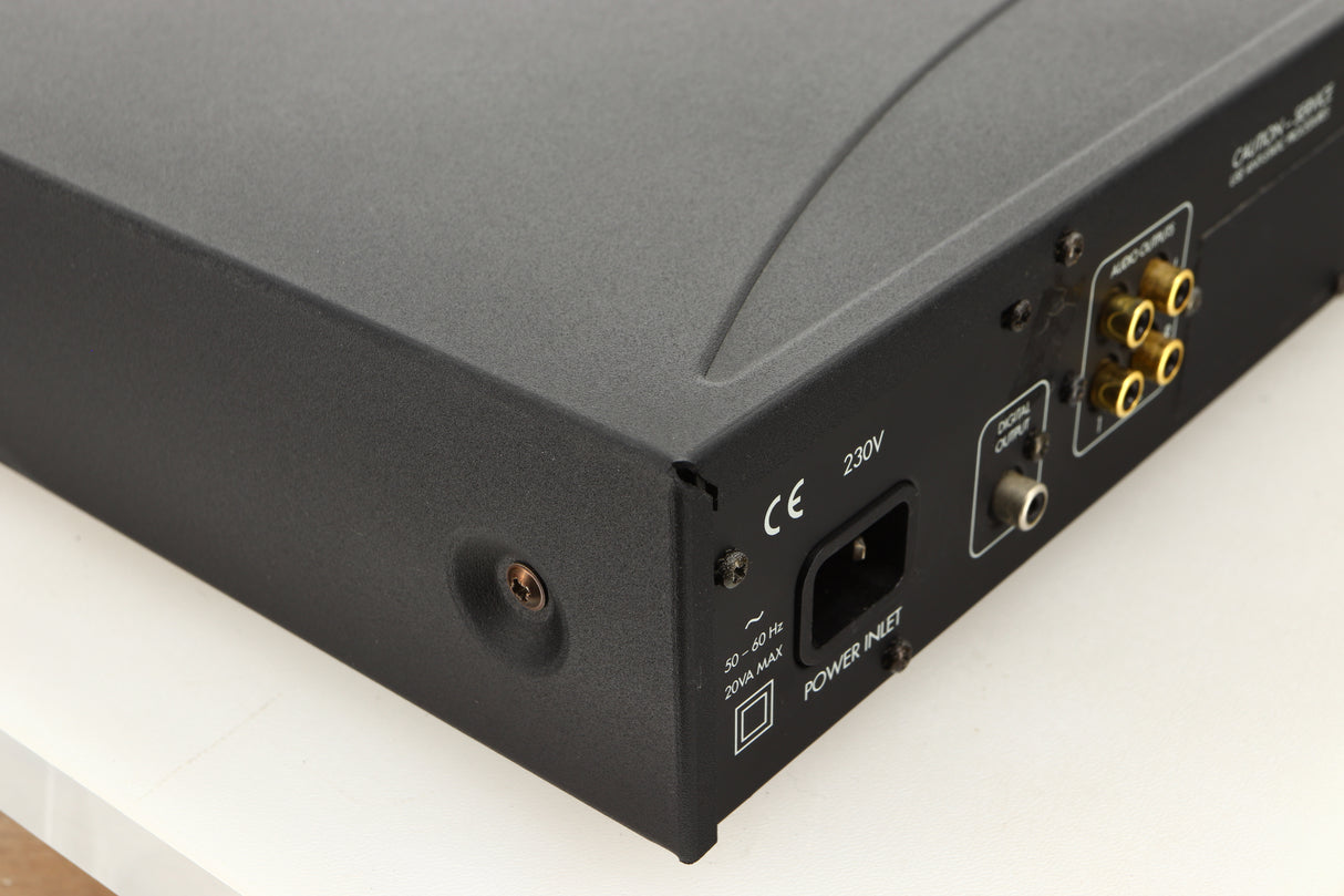 Rear left corner view of a used Arcam Alpha 9 CD Player