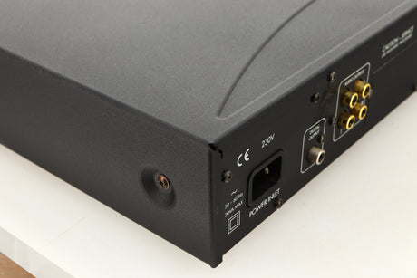 Rear left corner view of a used Arcam Alpha 9 CD Player