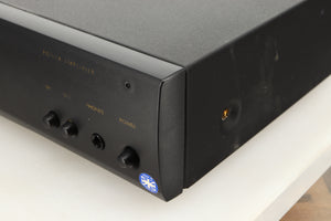 Front right corner view of a used Arcam Alpha 9 Power Amplifier