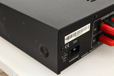 Rear left corner view of a used Arcam Alpha 9 Power Amplifier