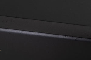 Close up of a used Arcam Alpha 9 Power Amplifier in a Black finish showing scratches on front edge