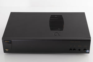 Top of a used Arcam Alpha 9 Power Amplifier in a Black finish