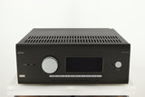 Front view of a used Arcam AVR30 AV Amplifier in a grey finish