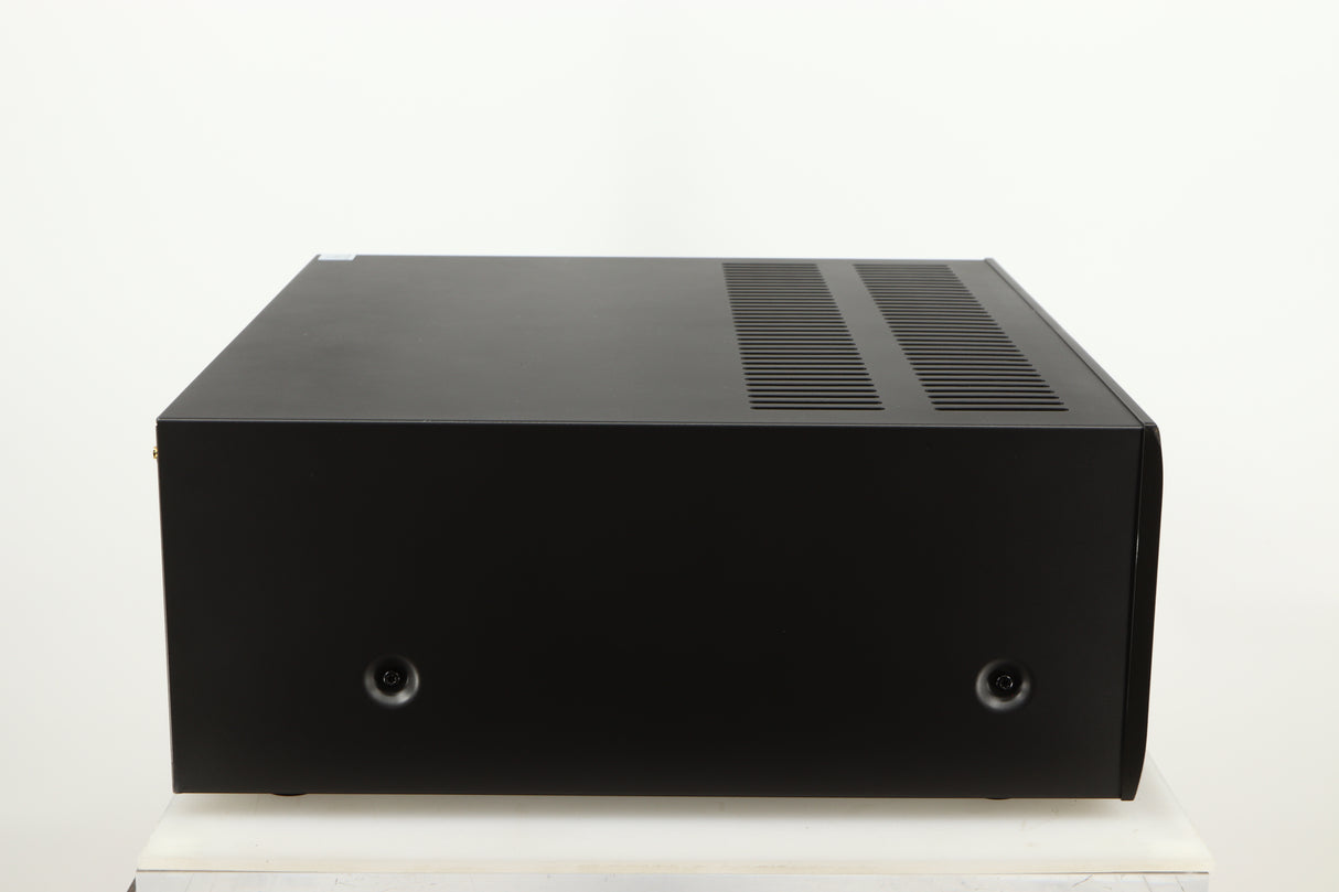 Left side view of a used Arcam AVR30 AV Amplifier in a grey finish
