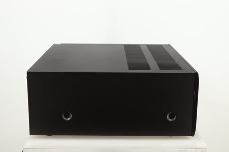 Left side view of a used Arcam AVR30 AV Amplifier in a grey finish