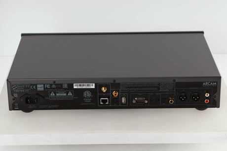 Rear view of a used Arcam CD550 CD Player / Streamer