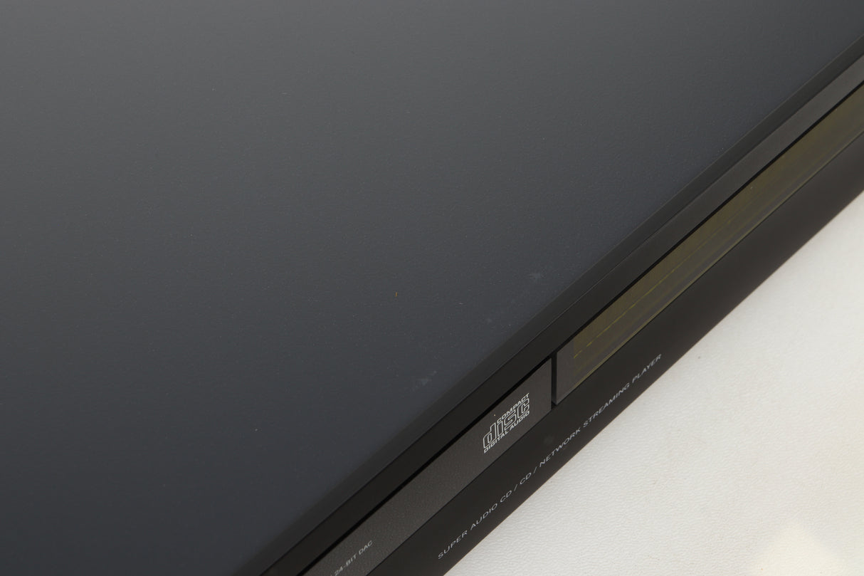 Close up view of a used Arcam CDS27 CD/Network Player in Black finish