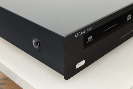 Front left corner view of a used Arcam CDS27 CD/Network Player in Black finish
