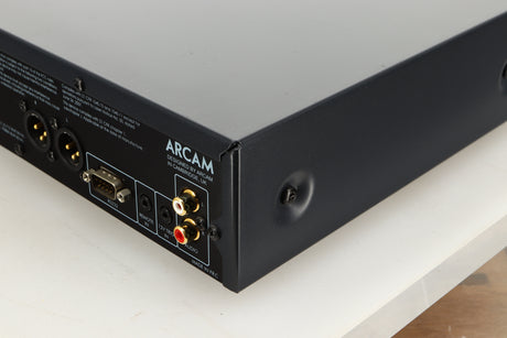 Rear right corner view of a used Arcam CDS27 CD/Network Player in Black finish
