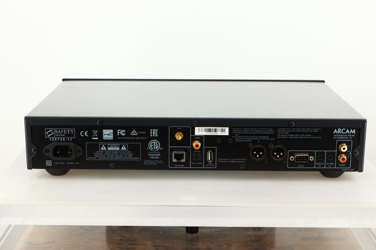 Rear view of a used Arcam CDS27 CD/Network Player in Black finish