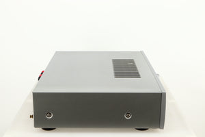 Left side view of a used Arcam Diva A85 Integrated Amplifier in a silver finish