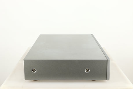 Left side view of a used Arcam Diva CD72 CD Player in a silver finish