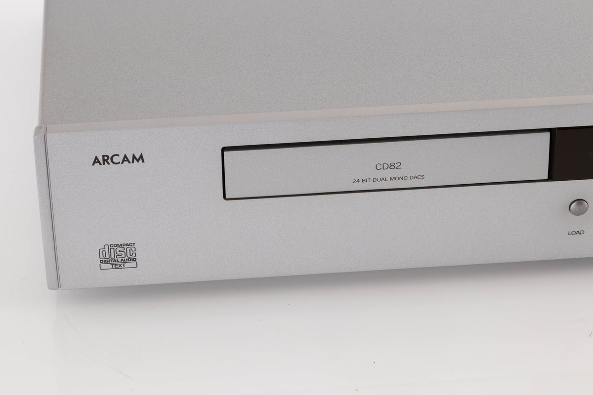 Close up view of a used Arcam DiVA CD82T CD Player in Silver