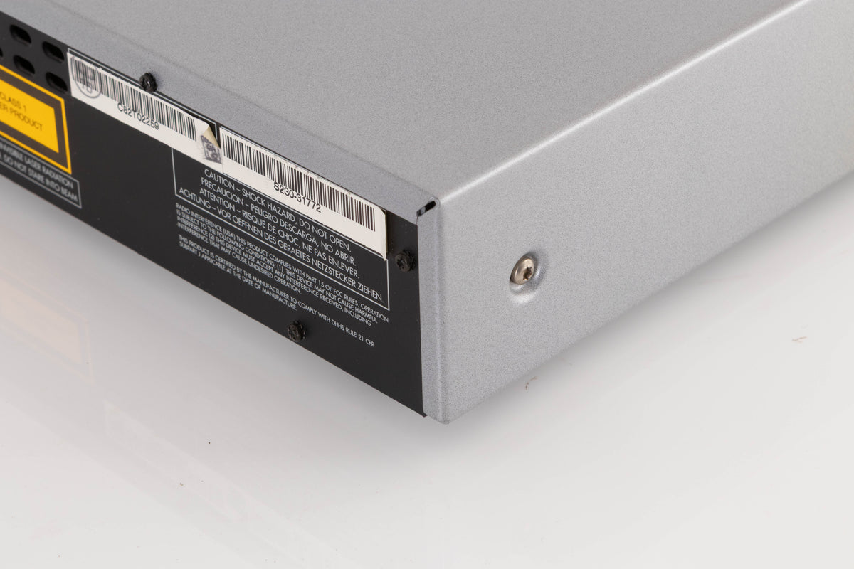 Rear right corner view of a used Arcam DiVA CD82T CD Player in Silver