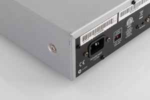 Rear left corner view of a used Arcam DT91 Digital Radio Tuner in Silver
